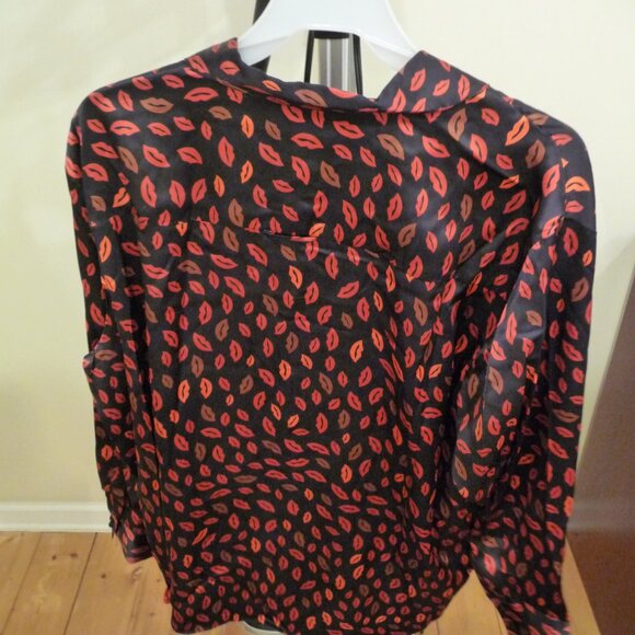 JOHNNY WAS WORKSHOP CONTEMPORARY GORGEOUS LUXURY SILK BLOUSE NEW TJ.MAX SIZE XL - Picture 2 of 7
